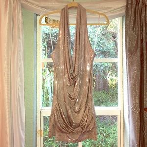 Silver Sparkly Mini Dress small. NWOT